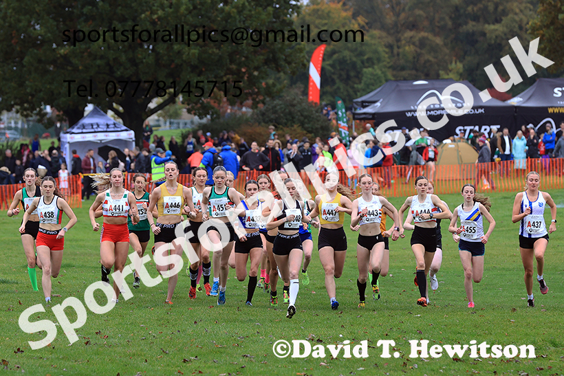 Womens under-17s, 2024 Northern Cross Country Relays, Graves Park, Sheffield.   Photo: David T. Hewitson/Sports for All Pics